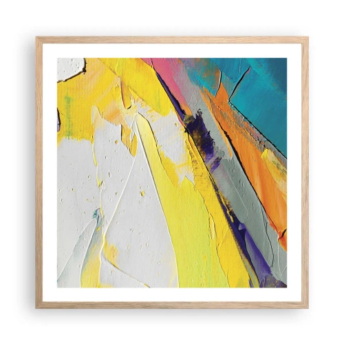 Een poster in een licht eiken lijst - De anatomie van licht - 60x60 cm