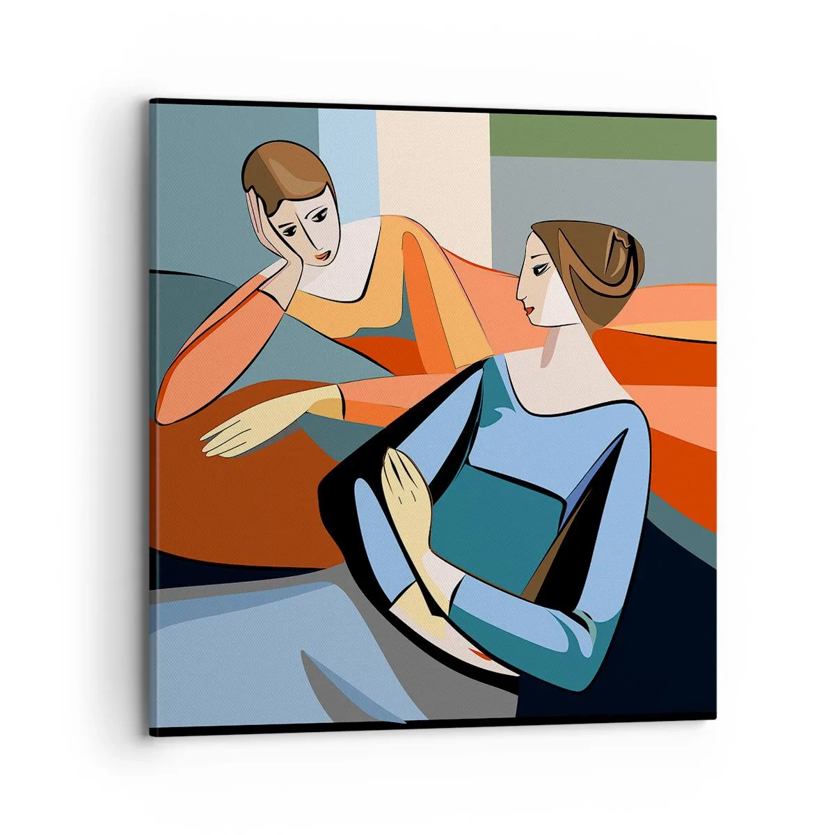 Schilderen op canvas - Een moment van vertrouwen - 70x70 cm