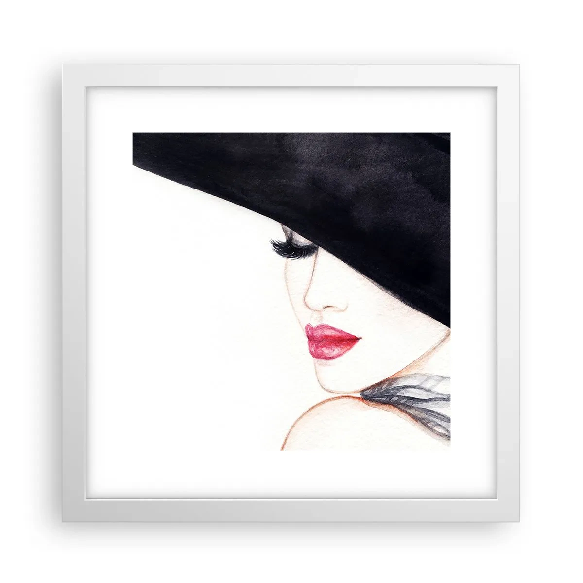 Poster in een witte lijst - Elegantie en sensualiteit - 30x30 cm