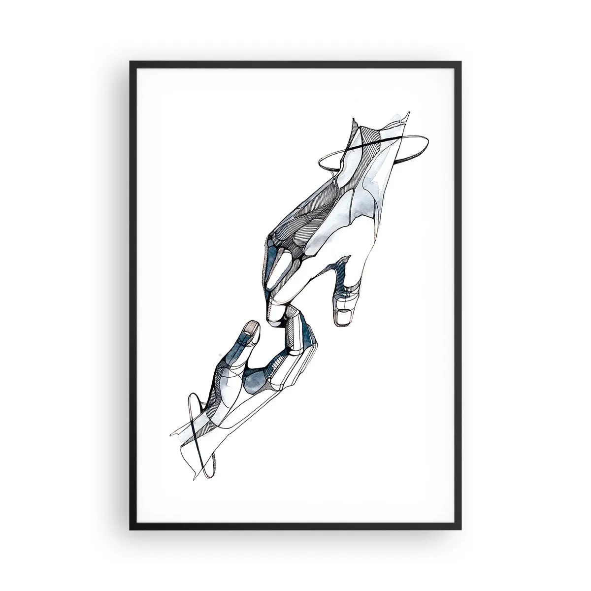 Poster in een zwarte lijst - Een goed gebaar - 70x100 cm