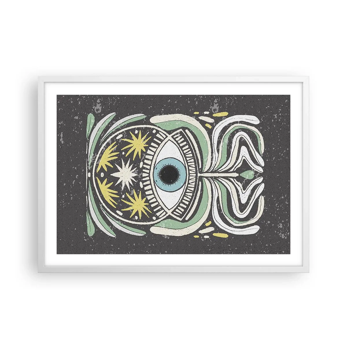 Poster in een witte lijst - Tribale rituelen - 70x50 cm