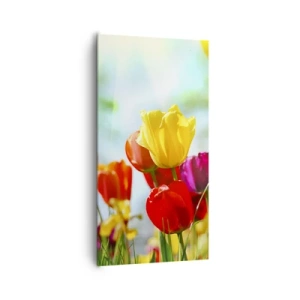 Schilderen op canvas - Alle kleuren van de zon - 65x120 cm