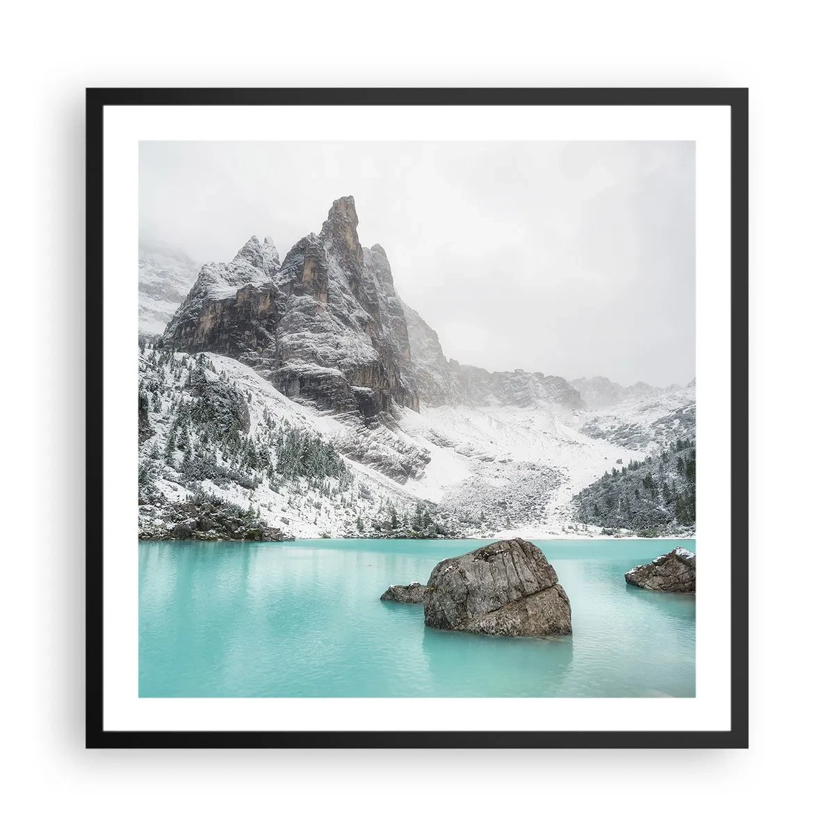 Poster in een zwarte lijst - Bewakend - 60x60 cm