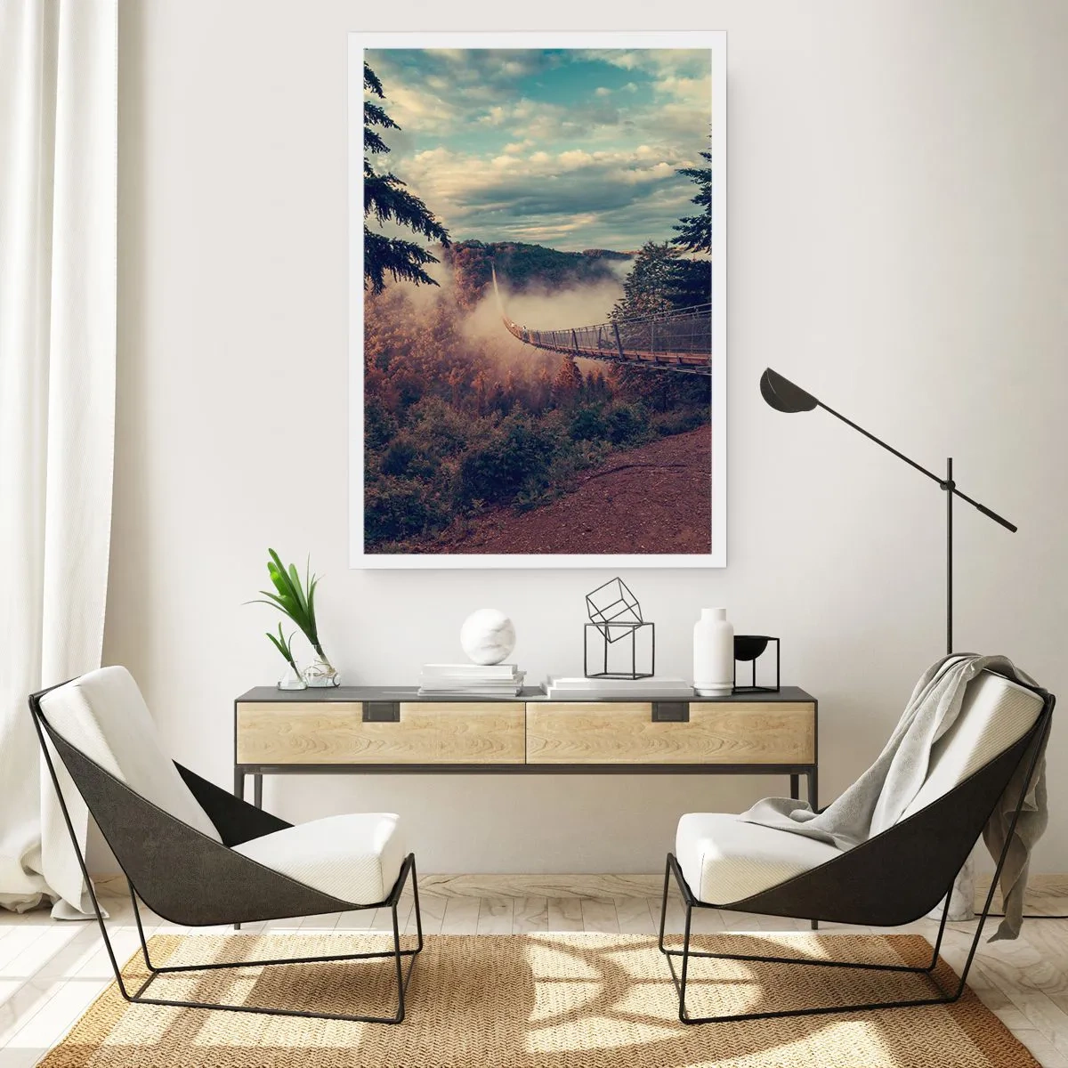 Poster - Boven het herfstbos - 70x100 cm