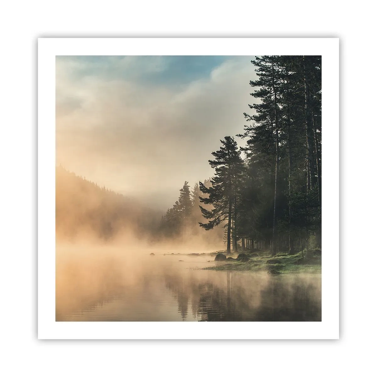 Poster - De geboorte van de dag - 60x60 cm