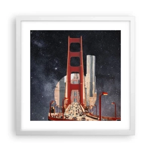 Poster in een witte lijst - Altijd in het centrum - 40x40 cm