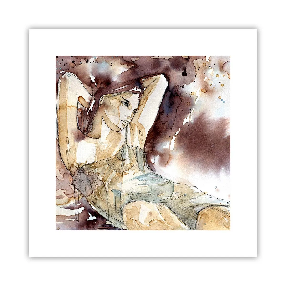 Poster - In een lila stemming - 30x30 cm