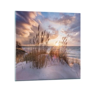 Schilderen op glas - Afscheid van de zon en de wind - 70x70 cm