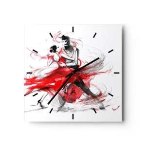 Wandklok - Klok - Tango - het ritme van passie - 30x30 cm