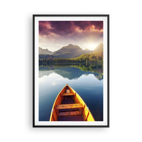 Poster in een zwarte lijst - Niets tegen de natuur - 61x91 cm