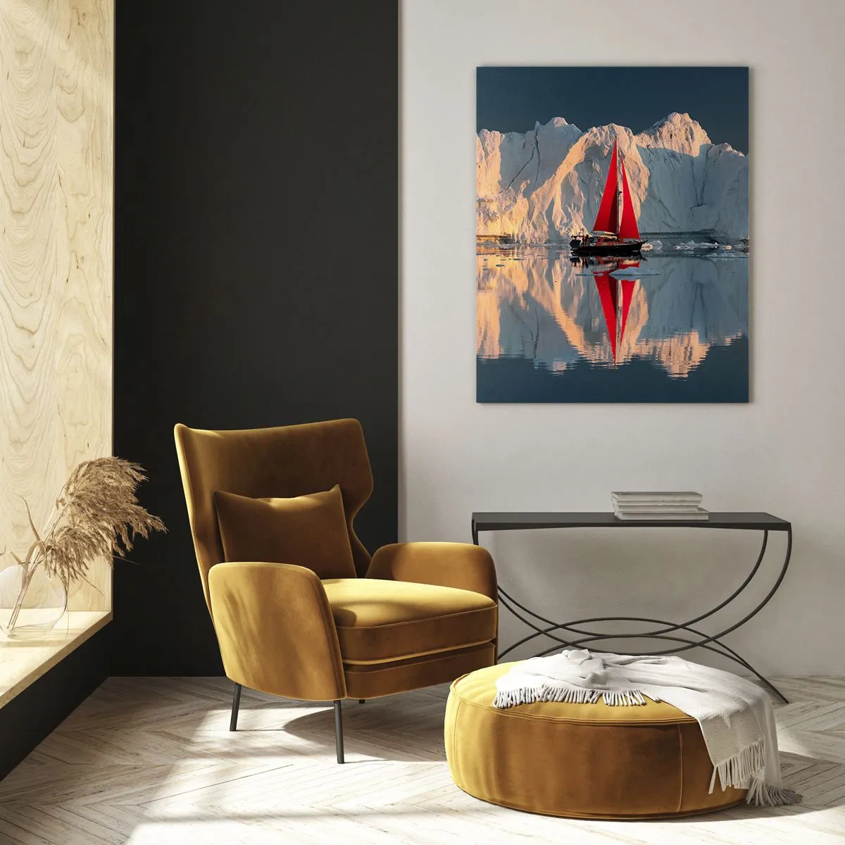 Schilderen op glas - Aan de rand van de wereld - 70x100 cm
