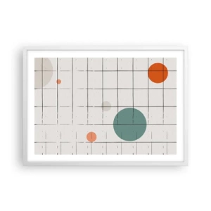 Poster in een witte lijst - Gevangen. Wij of zij? - 70x50 cm