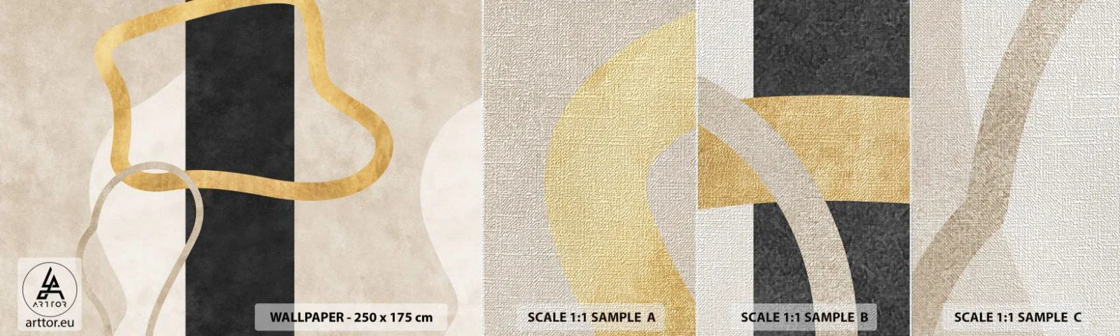 Fotobehang Monster Premium Canvas - Verwarde vormen - Art-deco, Minimalisme, Abstractionisme - 100x30 cm