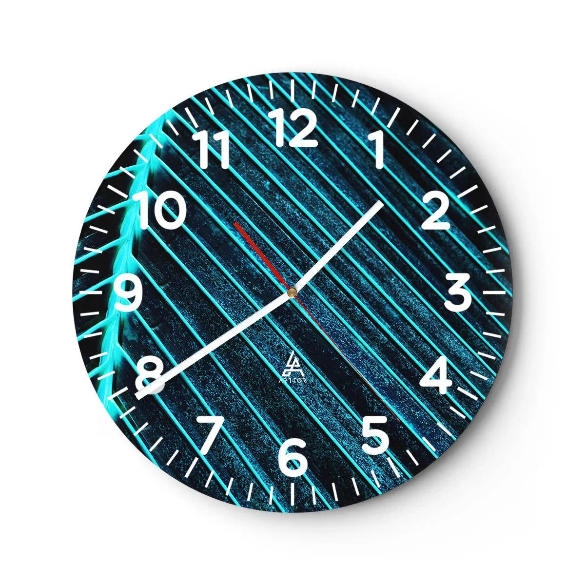 Wandklok - Klok - Groene textuur - 30x30 cm
