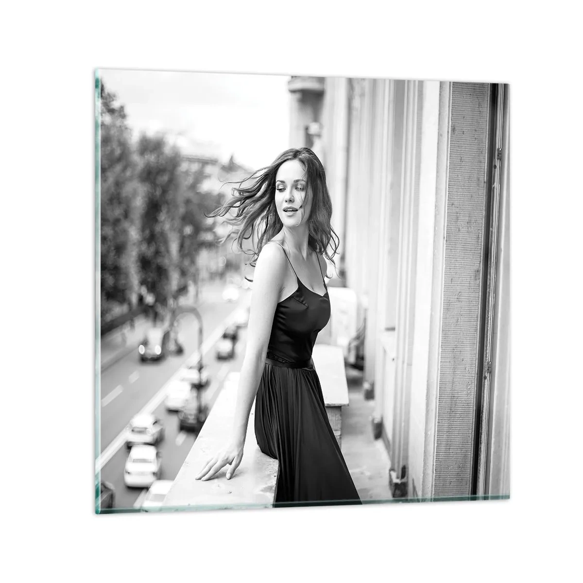 Schilderen op glas - Zeker een Parijzenaar - 40x40 cm