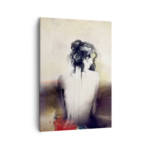 Schilderen op canvas - Vloeiende lijnen, ovale vormen - 50x70 cm