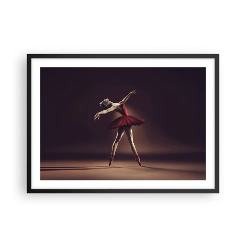 Poster in een zwarte lijst - Een prima ballerina - 70x50 cm