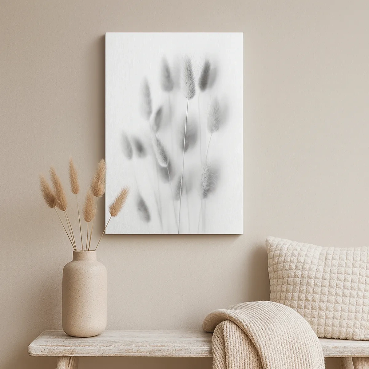 Schilderen op canvas - Haar luchtigheid gras - 50x70 cm