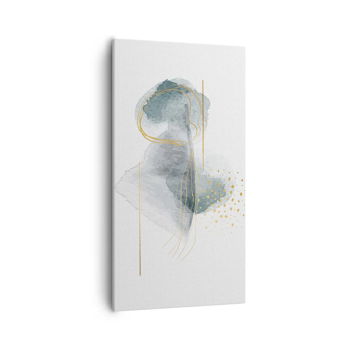 Schilderen op canvas - Over de relatie tussen grijs en goud - 55x100 cm