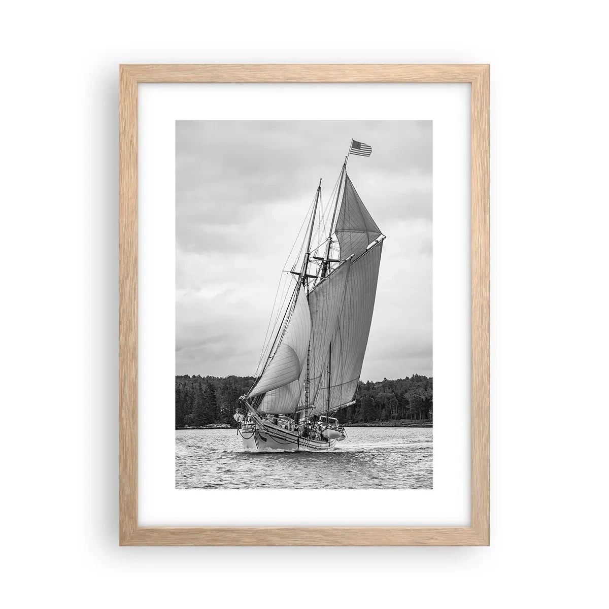 Een poster in een licht eiken lijst - Broeders van de wind - 30x40 cm