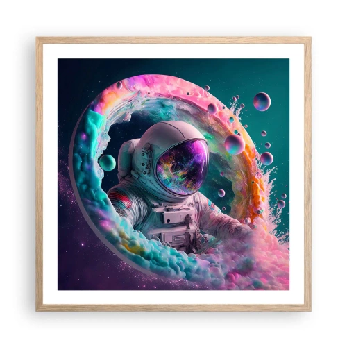 Een poster in een licht eiken lijst - Sterrenpoort - 60x60 cm