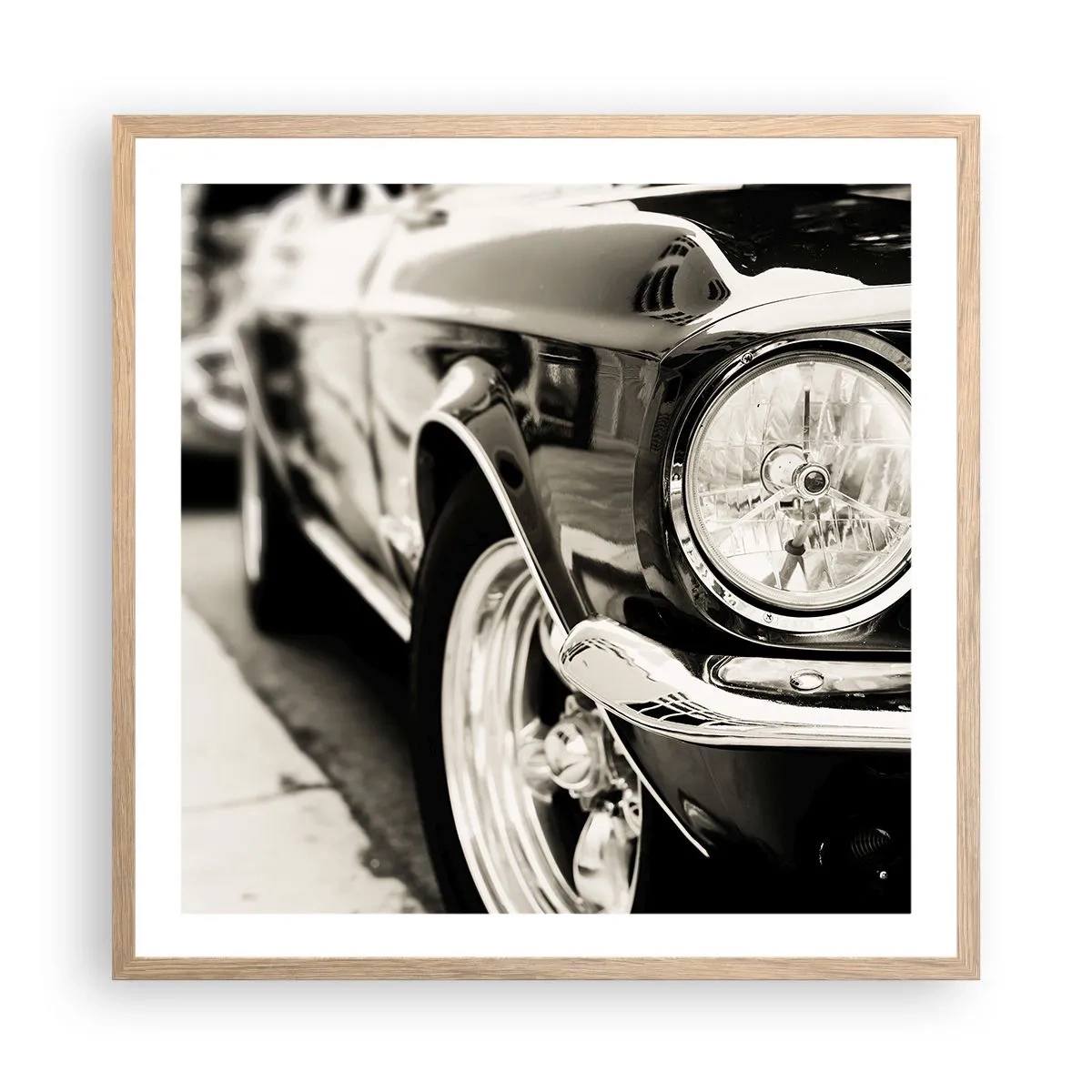 Een poster in een licht eiken lijst - Permanente glans - 60x60 cm