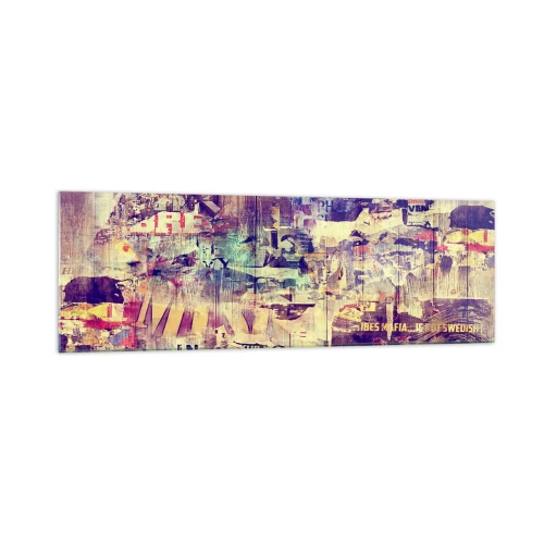 Schilderen op glas - En dat is alles wat er zal blijven - 160x50 cm