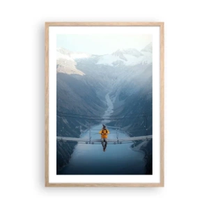 Een poster in een licht eiken lijst - Blij in het ongewisse - 50x70 cm