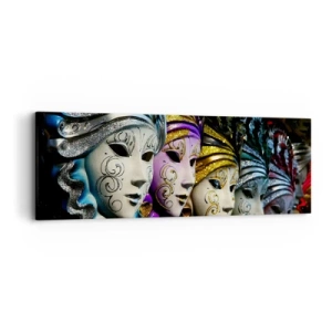 Schilderen op canvas - Mysterie in goud en zilver - 90x30 cm