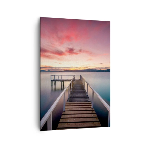 Schilderen op canvas - De zachte vlam van de avond - 70x100 cm