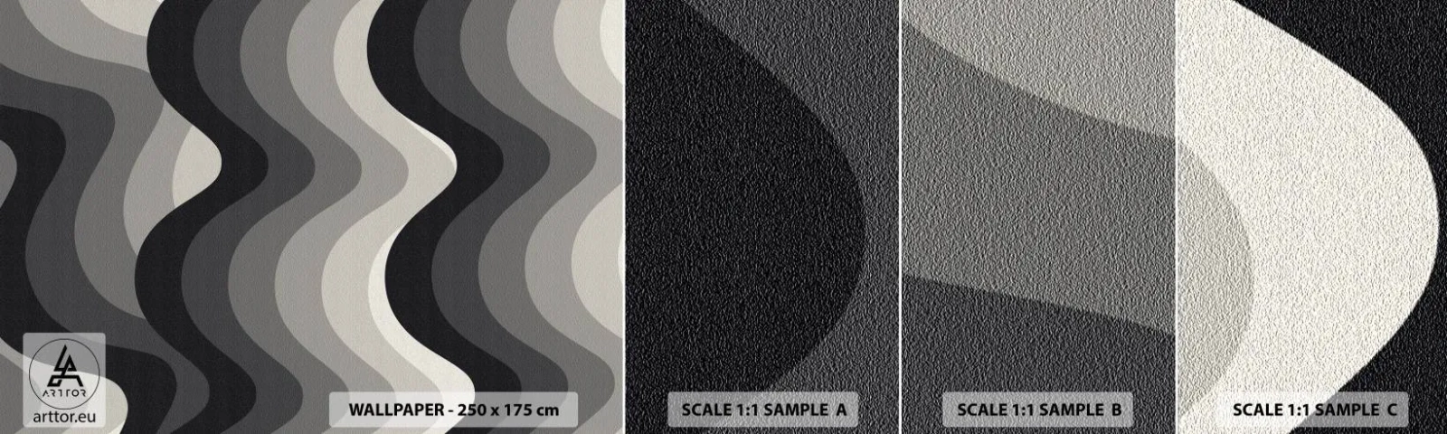 Fotobehang Staaltje Standard Eco - Golf na golf - Lijnen, Golven, Abstractie - 100x30 cm