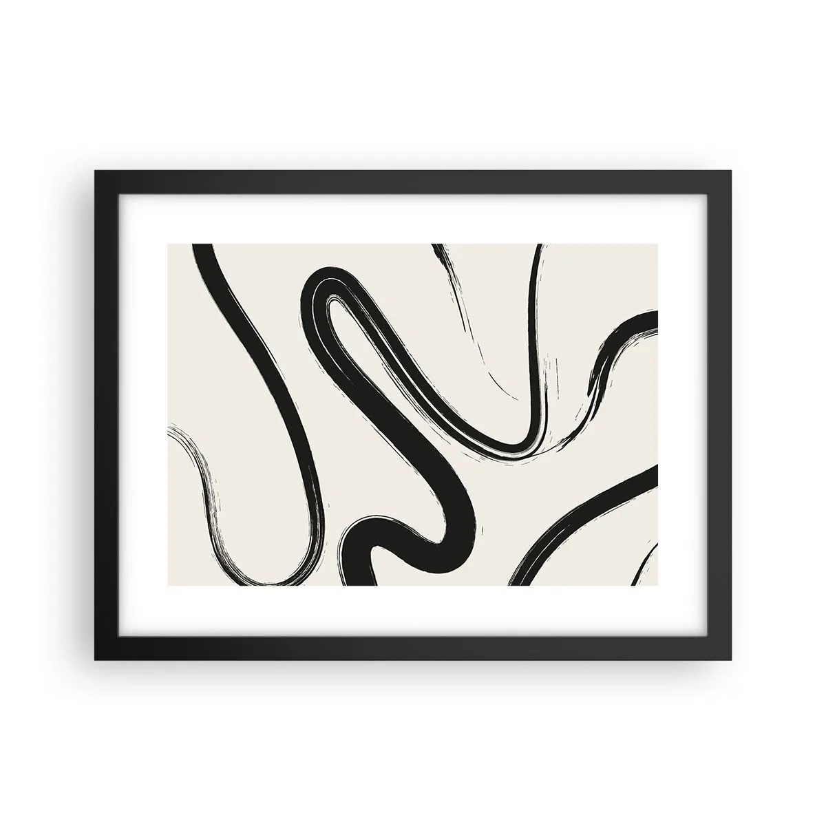 Poster in een zwarte lijst - Zwart-wit eigenzinnigheid - 40x30 cm