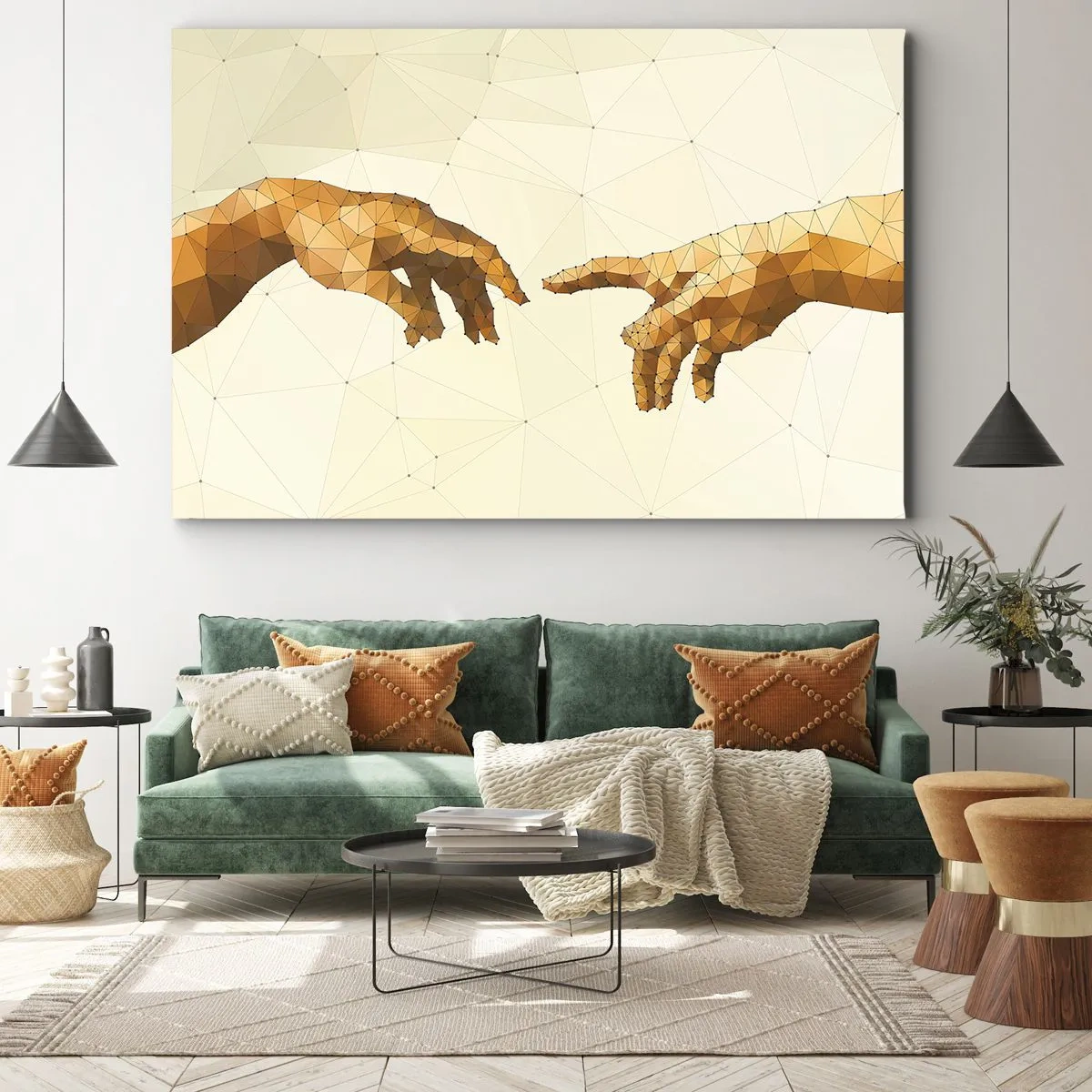 Schilderen op canvas - Goddelijke geometrie - 120x80 cm