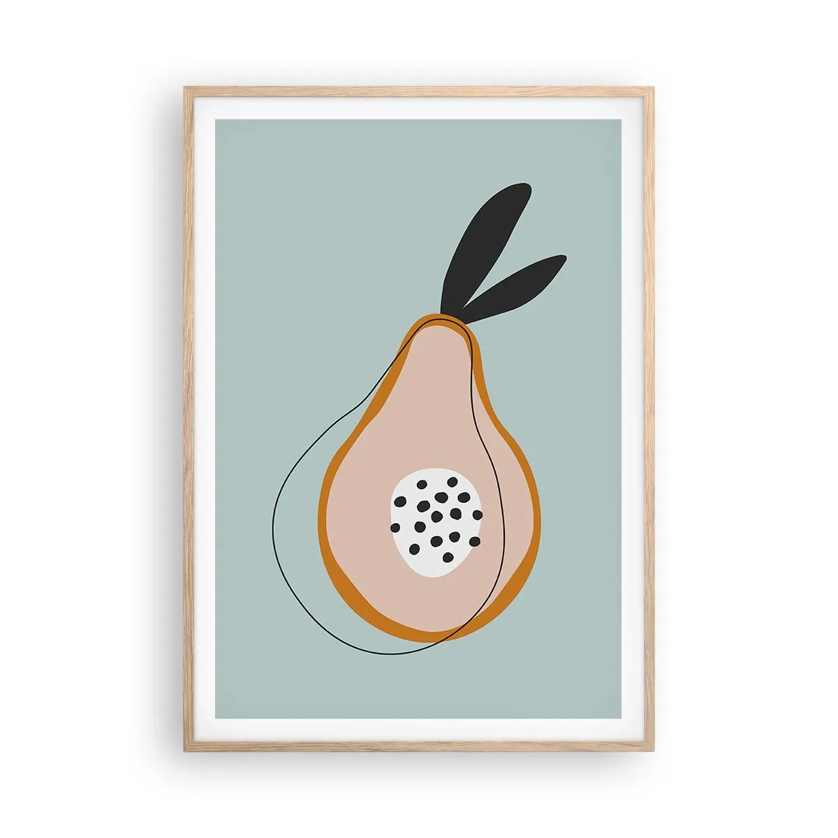 Een poster in een licht eiken lijst - Doordringen in de aard van de dingen - 70x100 cm