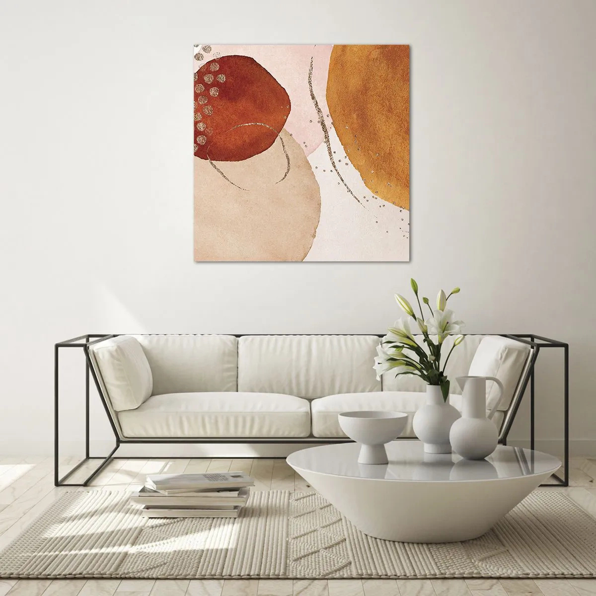 Schilderen op glas - Rondheid en beweging - 30x30 cm