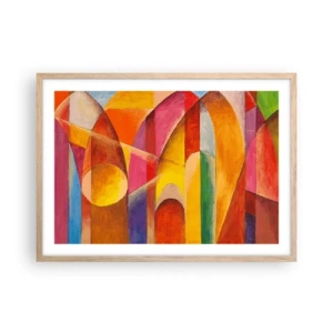 Een poster in een licht eiken lijst - Kathedraal van de zon - 70x50 cm