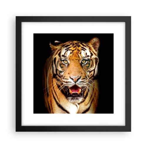 Poster in een zwarte lijst - Wildheid in het hart - 30x30 cm