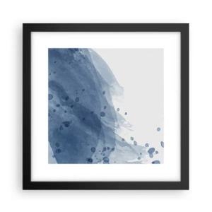 Poster in een zwarte lijst - Blauwe tule - 30x30 cm