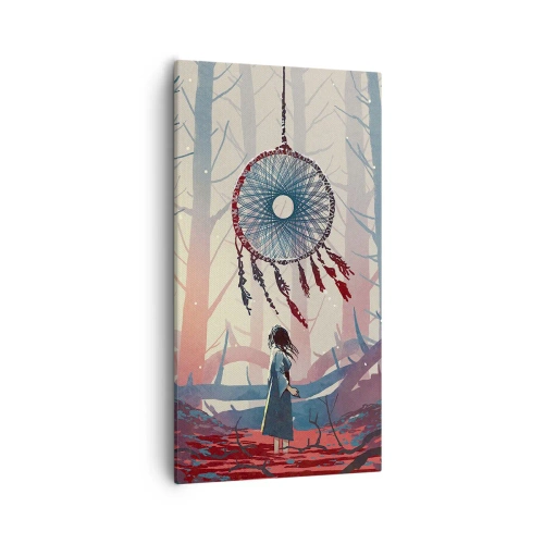 Schilderen op canvas - Een geheim ritueel van geluk - 55x100 cm