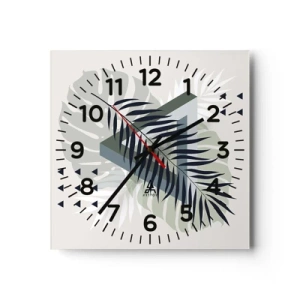 Wandklok - Klok - Natuur en geometrie - twee orden? - 30x30 cm