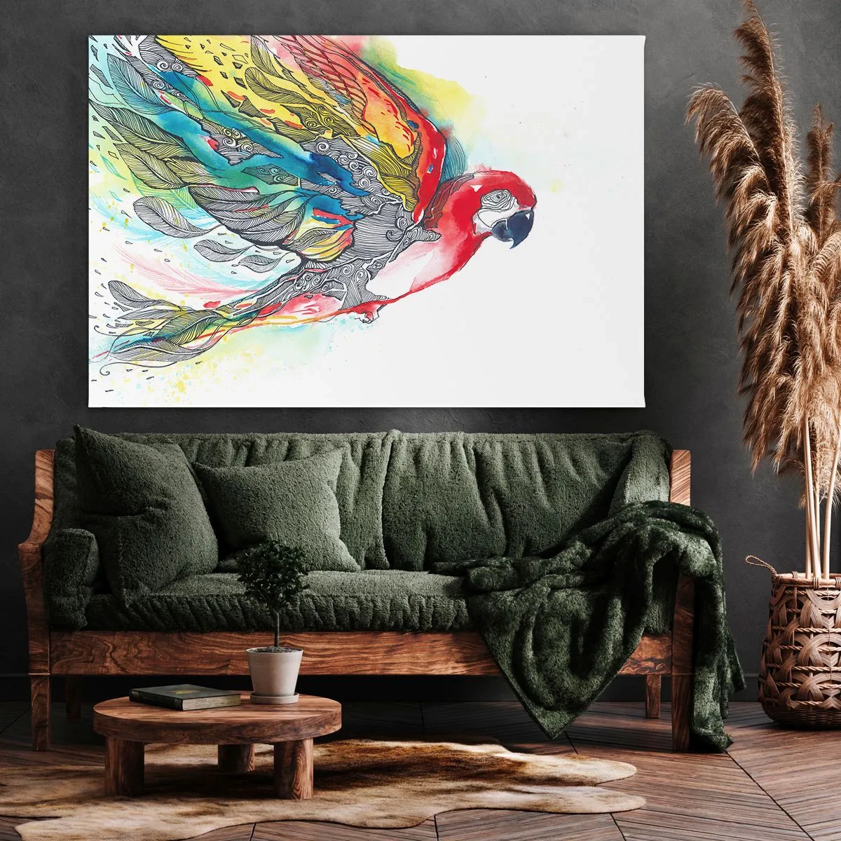 Schilderen op canvas - Leef kleurrijk - 120x80 cm