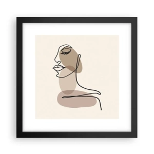 Poster in een zwarte lijst - Een bepaalde lijn van schoonheid - 30x30 cm
