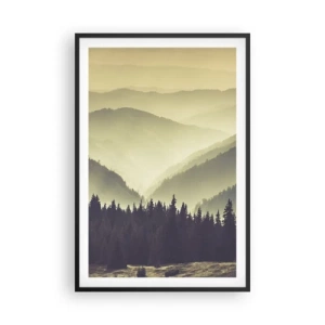 Poster in een zwarte lijst - Achter de zeven bergen... - 61x91 cm