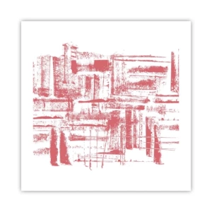 Poster - De rode stad - 50x50 cm