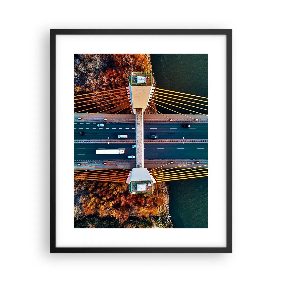 Poster in een zwarte lijst - BEYOND the waters, beyond the forest - 40x50 cm