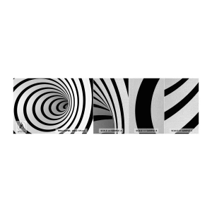 Fotobehang Monster Premium Canvas - Kun jij er ook niet tegen? - Abstractie, 3D, Draaikolk - 100x30 cm