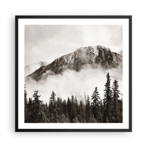 Poster in een zwarte lijst - Granieten liniaal - 60x60 cm