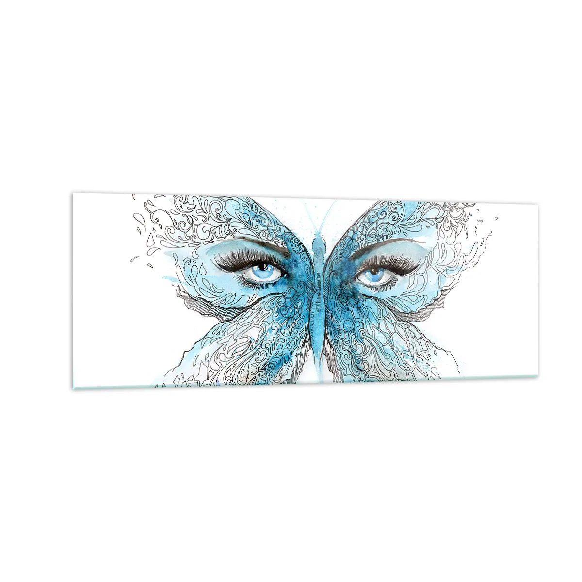 Schilderen op glas - Eros pimpelmees - 140x50 cm