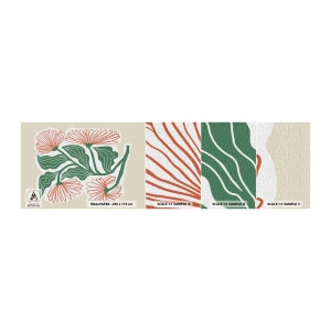 Fotobehang Staaltje Standard Eco - Folk en modern - Boho, Bloemen, Minimalisme - 100x30 cm