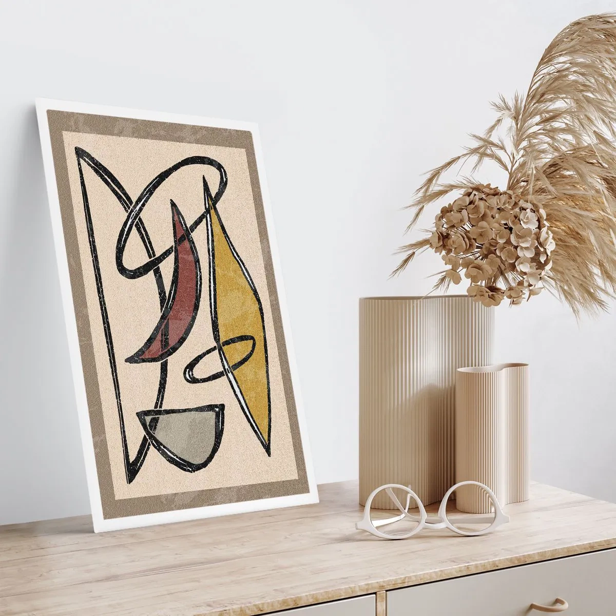 Poster - Verticale en horizontale lijnen - 30x40 cm